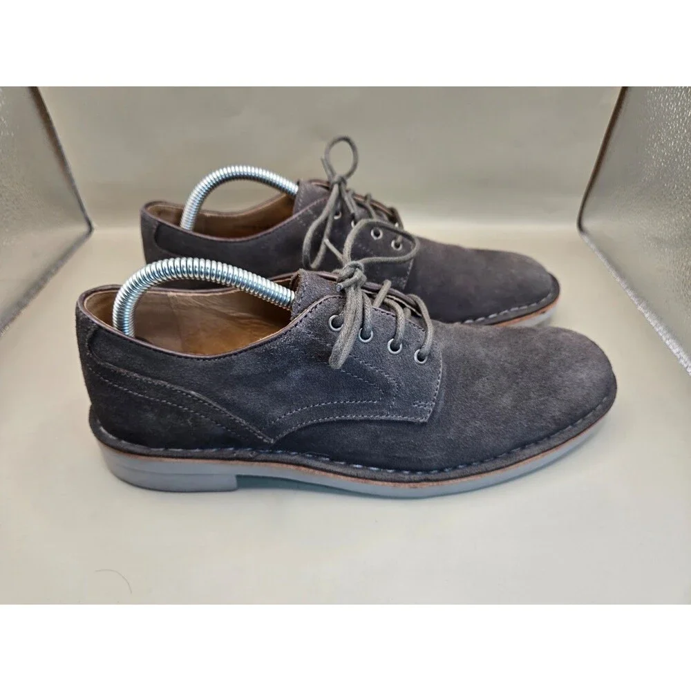 John Varvatos Star USA Oxfords Mens 7.5 Grey Suede Casual Wingtip Dress Sneakers